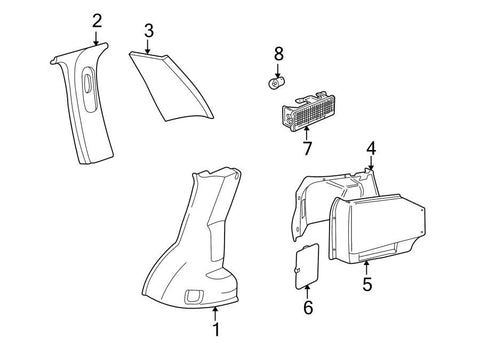 LAND ROVER EQT100300AAT INNER PANEL RIGHT. W/NAVIGATION SYSTEM, WALNUT. IMAGE NUMBER 4